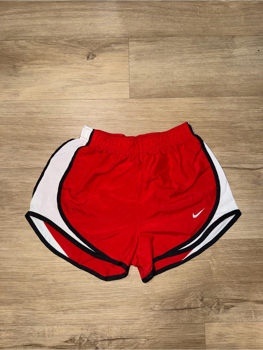 Nike Red, White & Black Women's Athletic Running Shorts